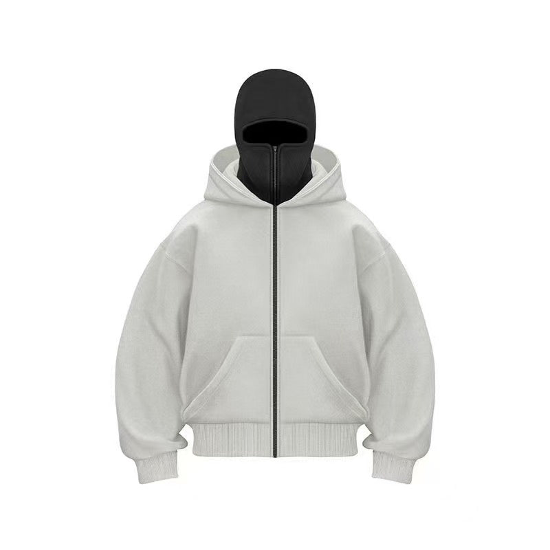MaskedHoodi™ Full Face Zip Hoodie – Viral Streetwear Balaclava