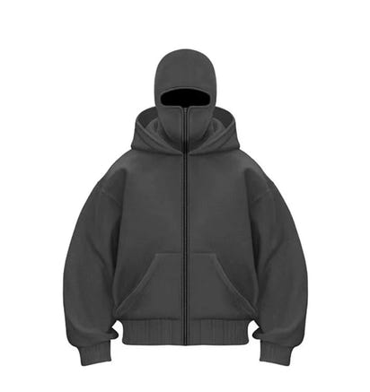 MaskedHoodi™ Full Face Zip Hoodie – Viral Streetwear Balaclava