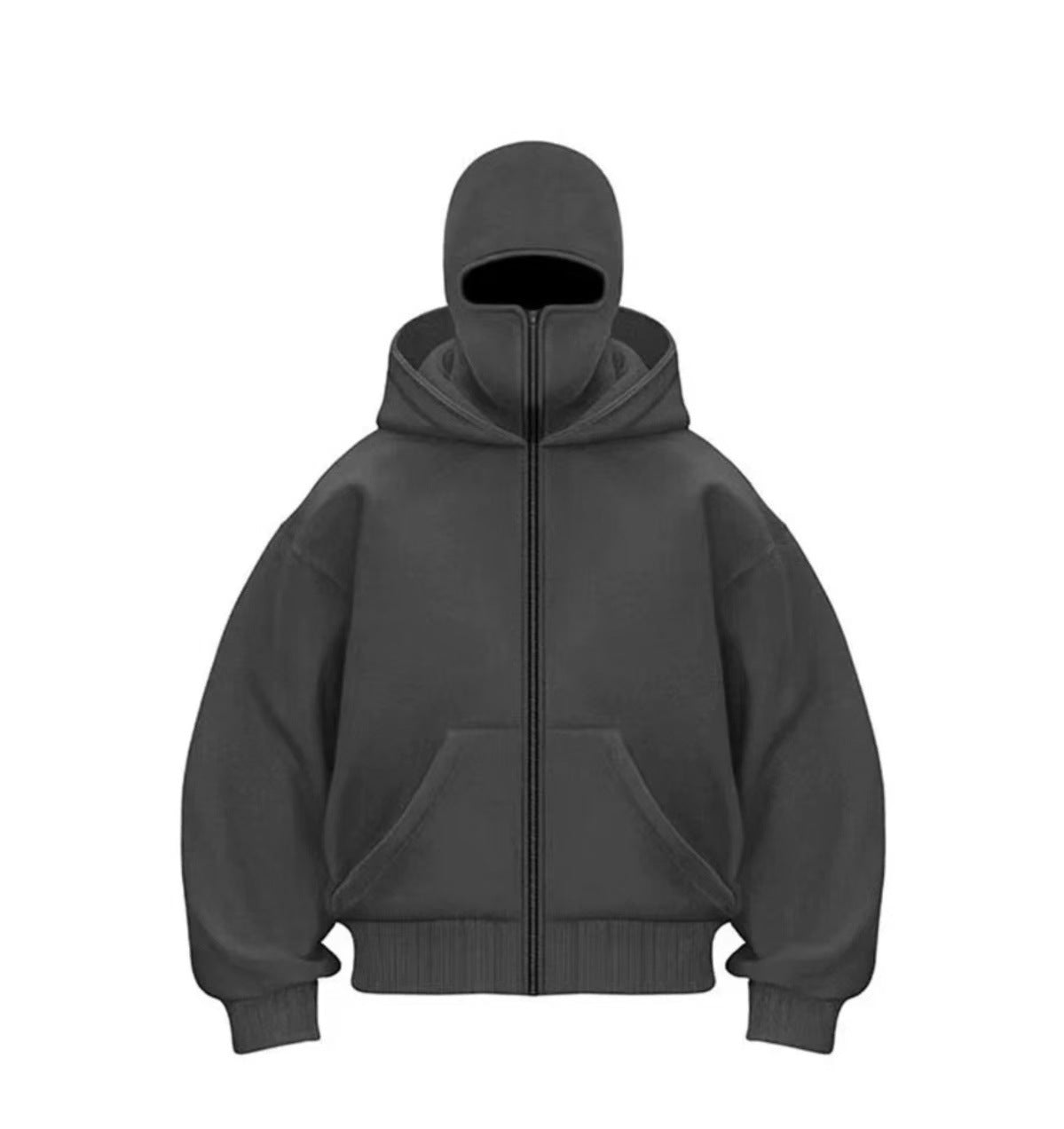 MaskedHoodi™ Full Face Zip Hoodie – Viral Streetwear Balaclava