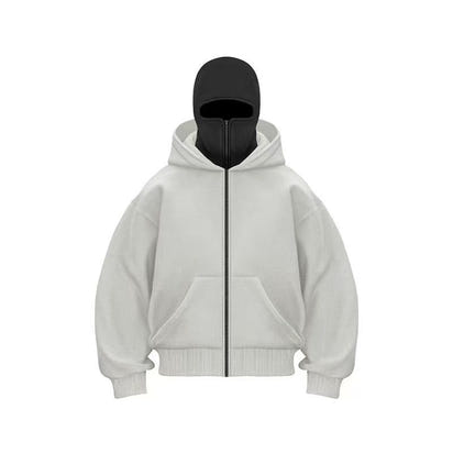 MaskedHoodi™ Full Face Zip Hoodie – Viral Streetwear Balaclava