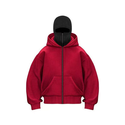 MaskedHoodi™ Full Face Zip Hoodie – Viral Streetwear Balaclava