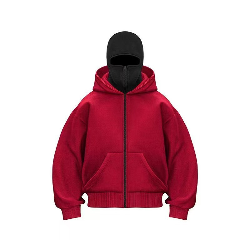 MaskedHoodi™ Full Face Zip Hoodie – Viral Streetwear Balaclava