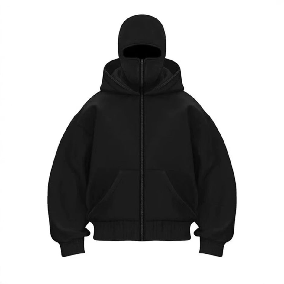 MaskedHoodi™ Full Face Zip Hoodie – Viral Streetwear Balaclava