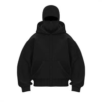MaskedHoodi™ Full Face Zip Hoodie – Viral Streetwear Balaclava
